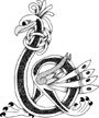 Letter B decorated