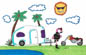 thumbnail of Airstream trailer and biker flamingo