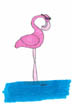 thumbnail of Flamingo with sun glasses