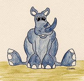 thumbnail of Rhino sitting